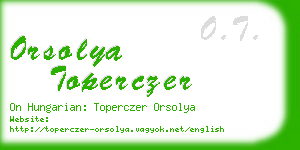orsolya toperczer business card